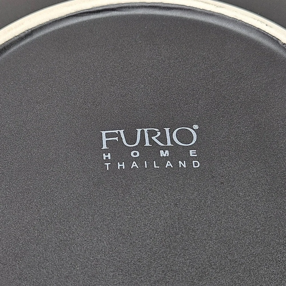 Furio Home Worldview Onyx Thailand Matte Black Large Dinner Plates Set of 2